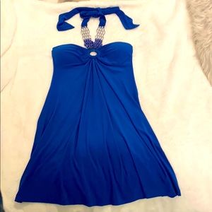 Women’s blue cocktail dress